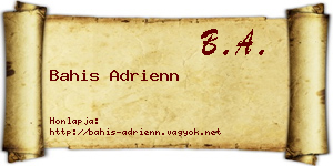 Bahis Adrienn névjegykártya